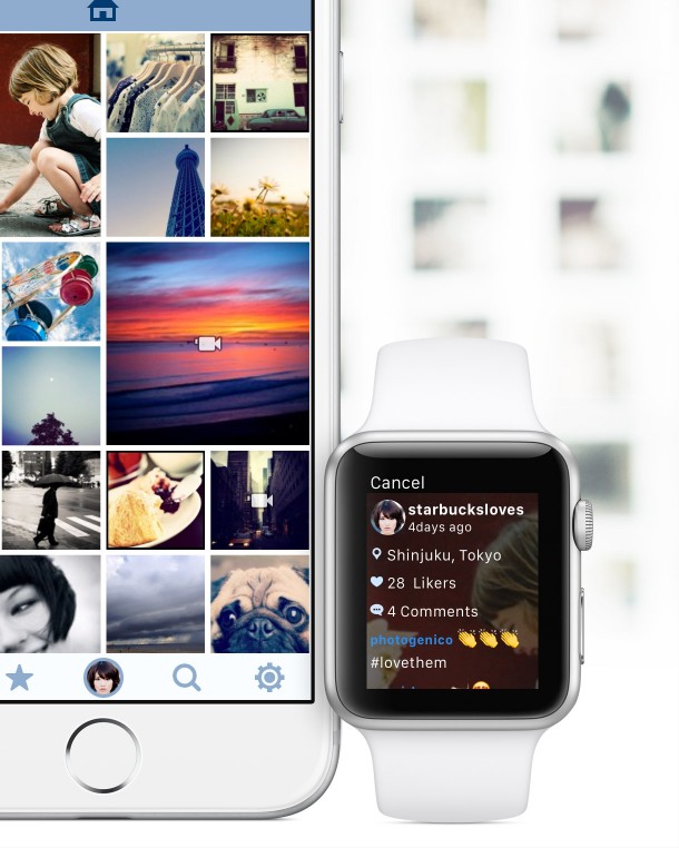 Fotogramme iOS画面、watchOS画面